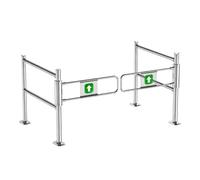 Portillon De Sécurité Pivotant Pour Supermarché,Porte Unidirectionnelle À Fermeture Automatique,Portillon De Transfert,Porte D'entrée Battante À Sens Unique En Acier Inoxydable(120cm/47.2in)