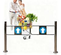 Portillon De Sécurité Pivotant Pour Supermarché,Porte Unidirectionnelle À Fermeture Automatique,Portillon De Transfert,Porte D'entrée Battante À Sens Unique Pour Bibliothèque(130cm/51.2in)