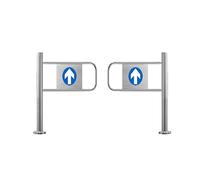 Portillon De Sécurité Pivotant Unidirectionnel, Porte Piéton En Acier Inoxydable, Barrière D'accès À Fermeture Automatique, Pour Écoles, Magasins, Hôpitaux(1.4x1m/4.59x3.28ft)