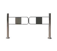Portillon de sécurité Robuste en Acier Inoxydable pour supermarchés - Porte battante à Sens Unique (70 x 97 cm) - Portillon métallique à Rebond pour entrées et Sorties sécurisées