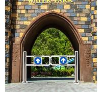 Portillon de Transfert piétonnier, Porte de sécurité à Double vantail, adapté aux entrées d'entrepôts et de marchés, Ouverture à 90 degrés, Conception fiable.