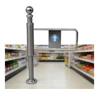 Portillon D'entrée À Sens Unique De Supermarché,Porte De Sécurité À Ressort,Porte Battante En Acier Inoxydable À Fermeture Automatique,Ouverture À 90° Portillon De Piétonne