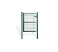 Casanoov Portillon Grillage 1x1,30 m Acier Galvanisé Vert Mousse OLGA - Design Classique Robuste - Résistant Intempéries et Corrosion - Montage Facile avec Poteaux - Kit Jardin Sécurisé 100x130 cm