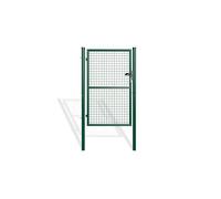 Casanoov Portillon Grillage 1x1,50 m Acier Galvanisé Vert Mousse OLGA - Design Classique Robuste - Résistant Intempéries et Corrosion - Montage Facile avec Poteaux - Kit Jardin Sécurisé 100x150 cm