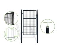 Portillon grillagé - Casanoov - RAZO - 1m H.160cm - Gris - Acier