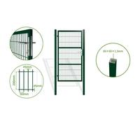 Portillon grillagé - Casanoov - RAZO - 1m H.180cm - Vert - Acier