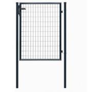 Portillon grillagé Eco garden l.105 x H.125 cm, gris