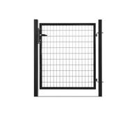 Portillon grillagé en acier galvanisé maille 100 x 50 L 1m x H 1m75 Noir