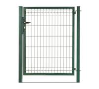Portillon grillagé en acier galvanisé maille 200 x 50 occultable passage 1m x H 1m30 Vert