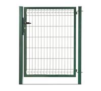 Portillon grillagé en acier galvanisé maille 200 x 50 occultable passage 1m x H 1m80 Vert