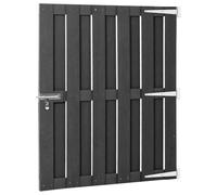 Portillon Jardin WPC 100x112 cm Gris Verrouillable | Loquet coulissant rapide,traverses et lattes verticales,barrière ou clôture résidentielle,assemblage facile,vis incluses