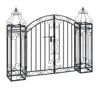 Portillon ornemental de jardin - CLOUD - Fer forgé 122x20,5x100 cm P43