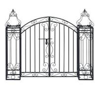 vidaXL Portillon ornemental de jardin Fer forgé 122x20,5x100 cm