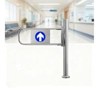 Portillon Piéton Manuel Pour Supermarché,Porte Bidirectionnelle À Ouverture À 180°,Porte De Sécurité De Fermeture Automatique,Portillon Demi-taille En Acier Inoxydable Pour Magasin(90cmx100cm)