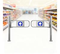 Portillon Piéton Manuel Pour Supermarché,Porte Bidirectionnelle En Acier Inoxydable Pour Magasin,Porte De Sécurité De Fermeture Automatique,Portillon Demi-taille À Ouverture À 180°(180cmx100cm)