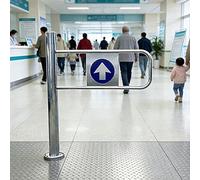 Portillon Pivotant Pour Entrée De Supermarché, Porte De Sécurité À Ressort, Barrière D'accès En Acier Inoxydable, Pour Bibliothèque, Magasin, Scénique(Left,90x100cm/35.4x39.4in)