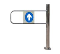 Portillon pivotant unidirectionnel en acier inoxydable, barrière de sécurité universelle pour supermarchés, porte tournante simple, largeur réglable de 50 à 109 cm, côté droit, 99 x 99 cm (l