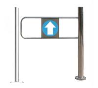 Portillon pivotant Universel en métal à Sens Unique pour supermarchés, bibliothèques et espaces publics - Portillon d'entrée de sécurité (90 × 97 cm, Droite) - Durable, sécurisé et Facile à