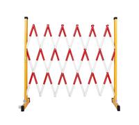 Portillon Rétractable pour Allée, Barrière Mobile Flexible À Roulettes, Clôture Temporaire Réglable pour Cours, Garages Et Jardins(250cm)
