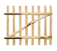 vidaXL Portillon Simple de Clôture Bois de Noisetier 100x90 cm Porte Jardin