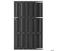 Portillon WPC 100x180 cm Gris - Cadre durable - design élégant(11634)