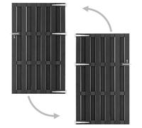 Portillon WPC - NANAS - porte extérieure - 100x180 cm Gris JJ182428