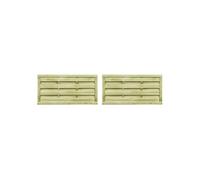 vidaXL Portillons 2 pièces 150x75 cm Bois de pin imprégné Vert