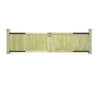 Portillons de jardin en bois de pin - vidaXL - 300x75 cm - Lot de 2 - Imprégné - Résistant aux intempéries