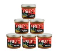 Portion PolloPro - 100% Poitrine de poulet cuite Prête à l'Emploi 25 g Protéines, Sans Conservateurs, Snack repas Protéiné PAPRIKA, Muà Fitness - pack de 6 X 100 g