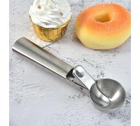 portionneuse à glace de 18 cm en acier inoxydable | moule à boules de glace Ø-5cm | cuillère à glace avec éjecteur | cuillère pour glace, boules de melon | ustensiles de cuisine | dipper à glace | spa