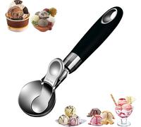 Portionneuse à glace en acier inoxydable, cuillère à glace, antidérapante