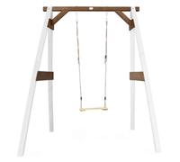 AXI Portique en bois FSC Blanc/Marron avec balançoire pour enfant – pour jardin