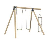 Talk-Point Portique AMANDIER 2 balançoires échelle corde kit d'ancrage Bois FSC® h190 cm