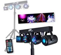 Portique + 4 effets lumière PAR/ASTRO/BEAM/DERBY + Télécommande - DMX - Pur Light EUPHORIA