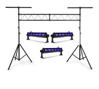 PORTIQUE ACIER 3M ROBUSTE + 3 BARRES LED UV FLUO PA SONO LIGHT DJ MIX BAR CLUB PUB DISCO SOIREE MARIAGE