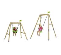 Portique évolutif FOREST ACORN balançoire - fauteuil bébé - kit d'ancrage - bois FSC® h200 cm