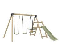 Station AJONC balançoires - vis-à-vis - Toboggan - kit d'ancrage - Bois FSC® h190 cm