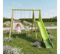 Portique Balançoire Et Toboggan En Bois 2,30m Lumi Bois TU