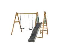 Portique balançoire et toboggan WINDI Gris