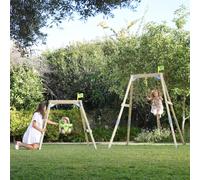 Portique balançoire évolutif avec fauteuil bébé - bois fsc® - h120-200 cm - for
