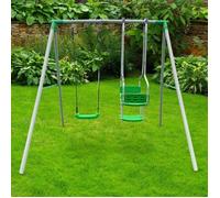 Portique balançoire - HYPERMOTION - HYPERMOTION - 3 places - Acier peint anti-UV - Charge max 200 kg