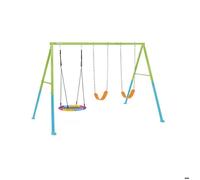 Intex Pools Portique-balançoire Junior – 3 agrès, nid d'oiseau, extérieur, mixte