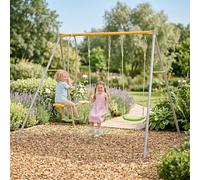 Portique Balançoire Métal 1,90 M Agility Brioso - 4 Enfants Gris TU