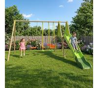 Portique Balançoire Métal Kaheco 2,30 M 8 Enfants Bois TU