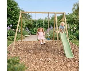Portique Balançoire Tutti Avec Toboggan Pour Enfants Bois TU