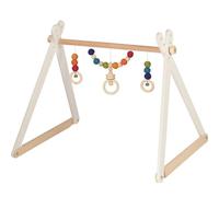 Gollnest & Kiesel Portique Baby-Fit Regenbogen – arc-en-ciel, hochets bois et feutre de laine