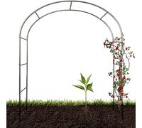 Portique de Jardin en Métal Blanc Antirouille, Treillis Facile à Assembler pour Rosier & Vigne, Arceau Décoration Patio Extérieur Balcon Jardin, Structure Acier Durable,W300*H220cm