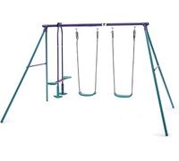 Plum Portique métallique de jardin Jupiter – 2 balançoires et 1 bascule