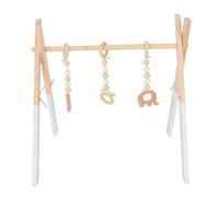 Portique D'Eveil Bébé Bois, Jouet pour Enf-Ants Arche en Bois, Accessoires D'exercice pour Nouveau-nés, Cadre en Bois de Pin Respectueux de L'environnement
