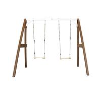 AXI Portique en Bois FSC Gris / Blanc avec 2 Balançoires Enfant | Balançoire pour l’extérieur / le jardin 2 agrès